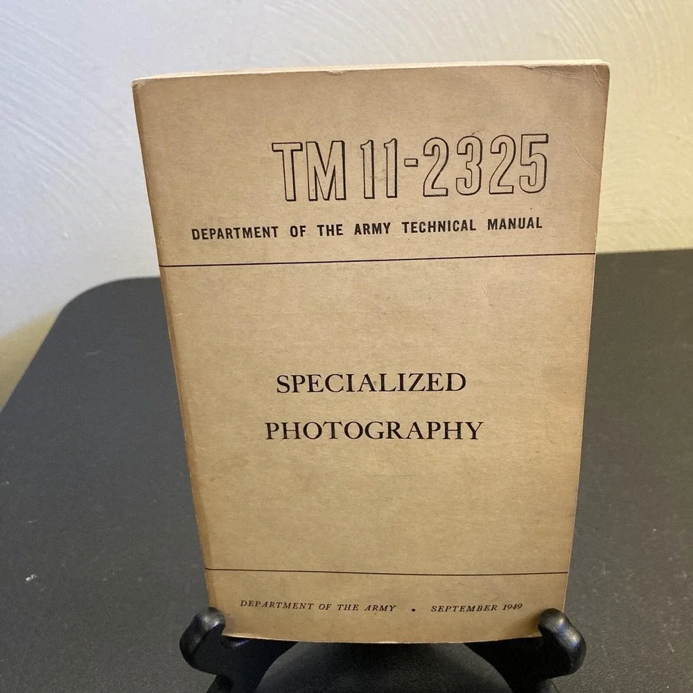 Specialized Photography TM11-2325 Army Manual 1939 Technical Reference Book